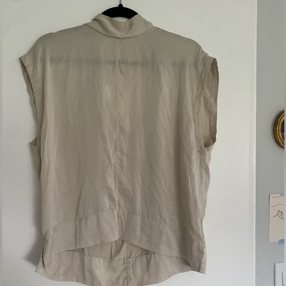 Everlane silk sleeveless mock neck top 12